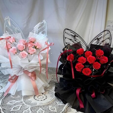Fresh flower with butterfly design